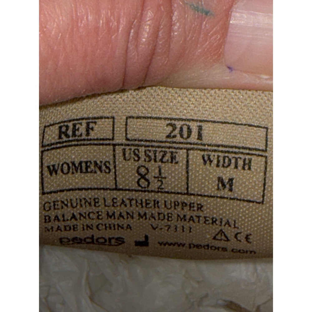 Pedors Shoes Slip On Comfort Walking 201 Beige Leather Orthopedic Cushion 8.5 - Picture 16 of 16